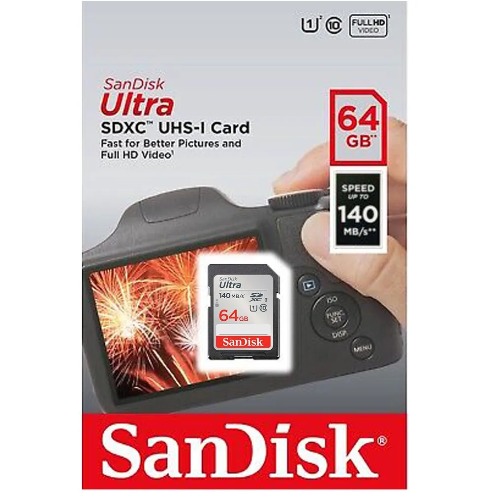 Ultra SDXC 64GB  140MBs